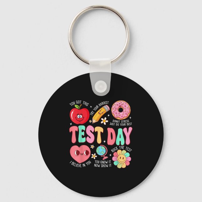 Llavero Test Day Rock The Test Testing Day Motivational Te (Anverso)