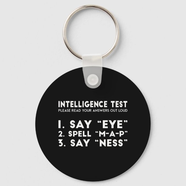 Llavero Test Eye Map Ness Funny Chiste Día del Padre (Anverso)
