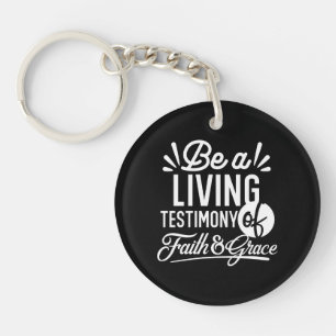 Llavero Testimonio de vida espiritual Fe y Gracia Cita