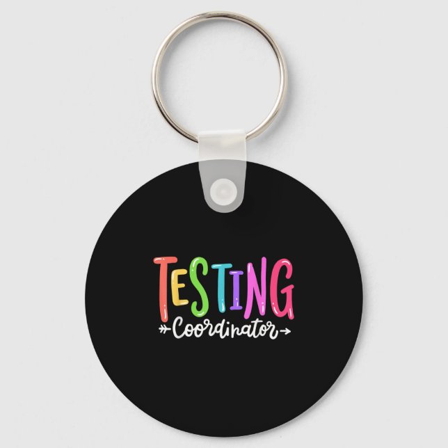 Llavero Testing Coordinator Test Day Exam Motivational Squ (Anverso)