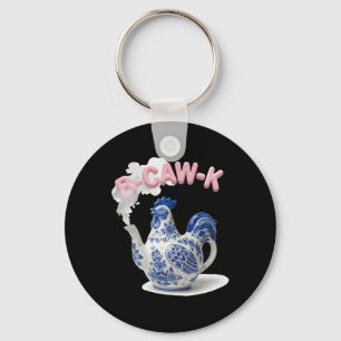 Llavero Tetera de porcelana divertida B-caw-k Pollo B-caw-