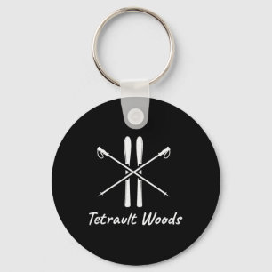 Llavero Tetrault Woods Esquí Esquiador Nórdico Alpino Vaca