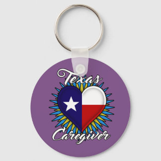 Llavero Texas Caregiver keychain (purple background)