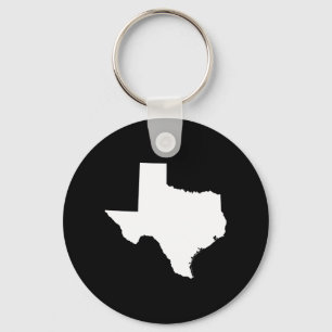 Llavero Texas en blanco y negro