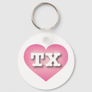 Llavero Texas Pink Fade Heart - Amo TX