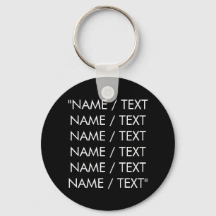 Llavero Texto de monograma del personalizado blanco minima
