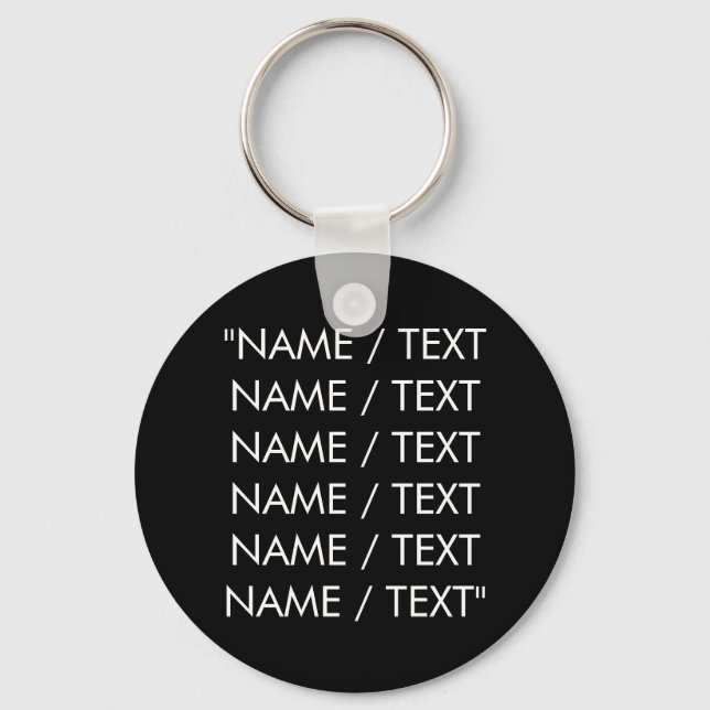 Llavero Texto de monograma del personalizado blanco minima (Anverso)