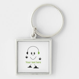 Llavero Texto de música personalizada Personaje de auricul