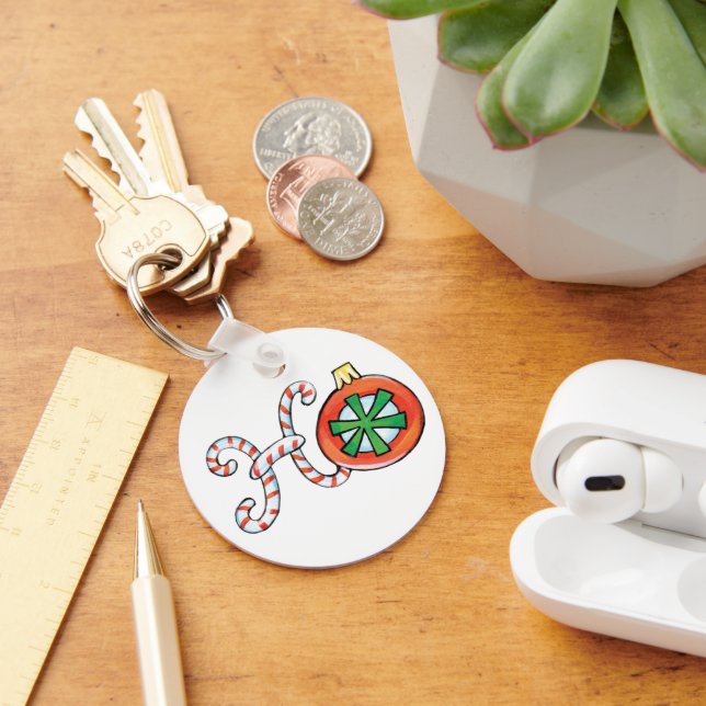 Llavero Texto de Navidades íntimos, Ho en ornamentos de ca (Escritorio )