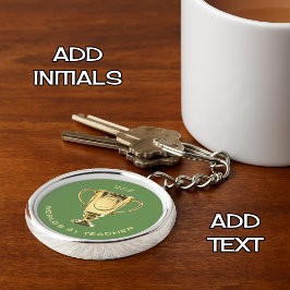 Llavero Texto de personalizado de maestros número uno del 