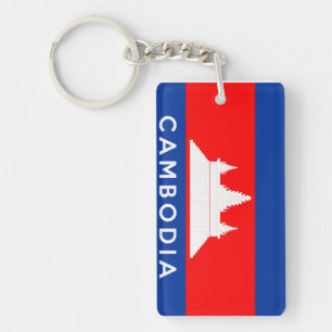 Llavero texto de símbolo de marca de país camboya