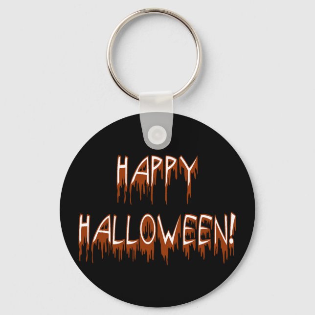 Llavero Texto de sufrimiento de Halloween (Anverso)