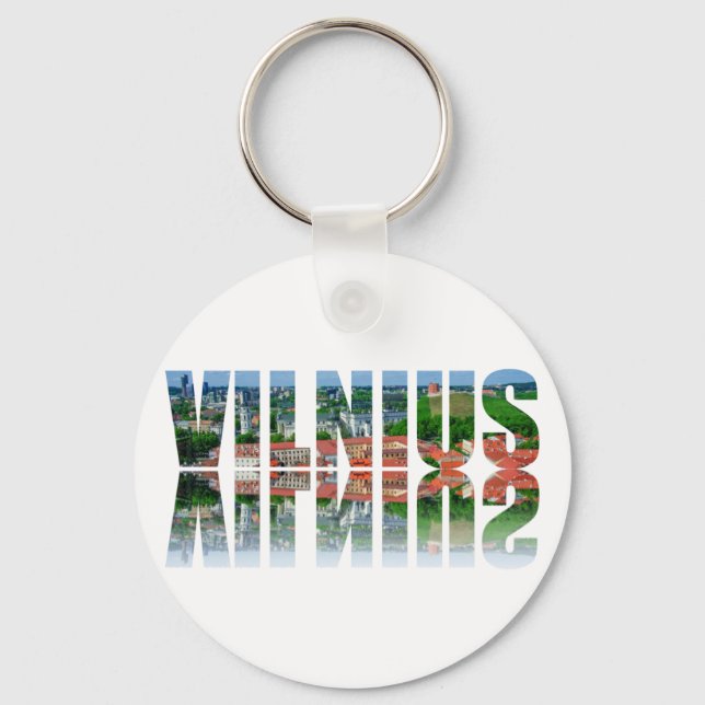 Llavero Texto de Vilnius con reflexión (Anverso)