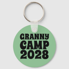 Llavero Texto del campamento de abuelitas retro