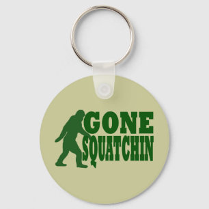 Llavero Texto del eslogan verde fuera de squatchin