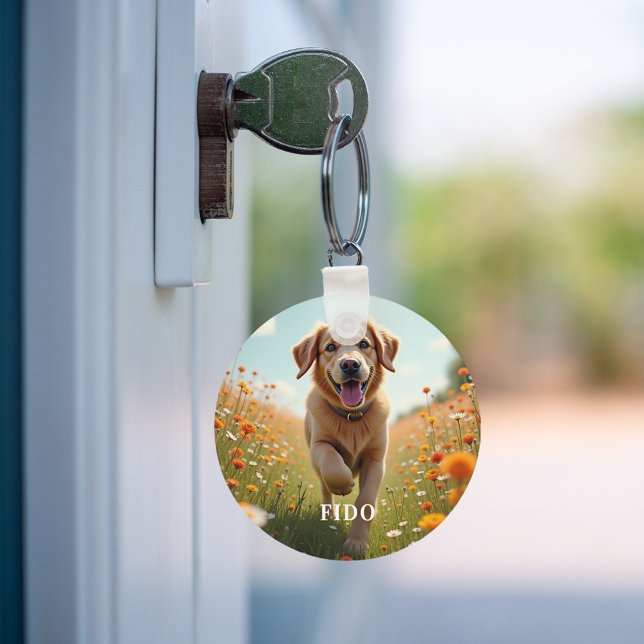Llavero Texto del nombre de la foto del perro (Subido por el creador)