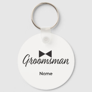 Llavero Texto groomsman y corbata