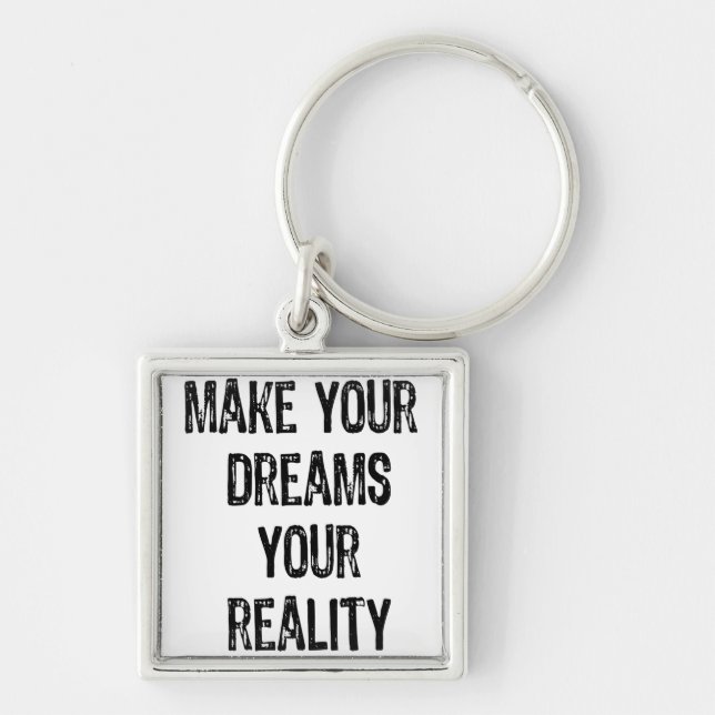 Llavero Texto- Hacer que tus sueños sean tu realidad- Atrá (Frente)