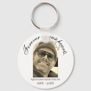 Llavero Texto mínimo en la cadena de claves Keepsake de la