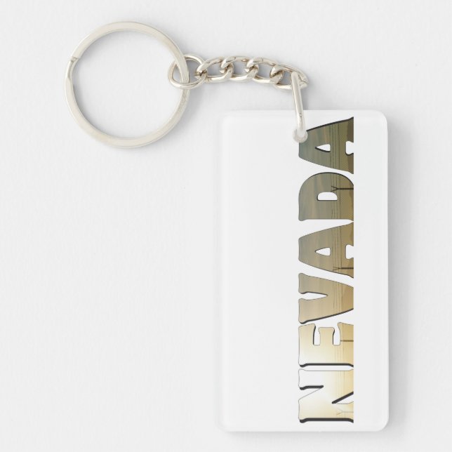 Llavero Texto o tipografía de Nevada (Frente)