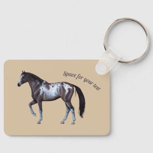 Llavero Texto personalizado   caballo Western Appaloosa   