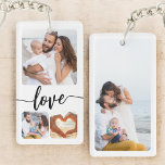 Llavero Texto personalizado de la colección de cuatro Pers<br><div class="desc">Cree un mantenimiento significativo con esta cadena de claves de texto de cuatro Collages de fotos personalizada de Personalizado. Sube cuatro de tus fotos favoritas — familia, amigos, mascotas o momentos especiales — y personaliza con un nombre, fecha o mensaje corto para hacerlo verdaderamente tuyo. Esta cadena de teclas compacta...</div>