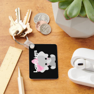 Llavero Texto personalizado de llaves adorables bebé Elefa