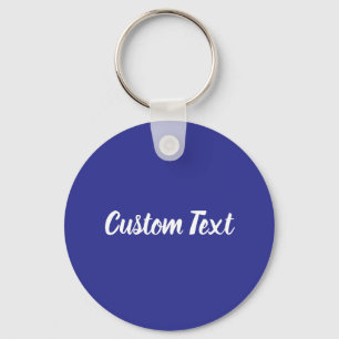 Llavero Texto personalizado en azul con letra blanca