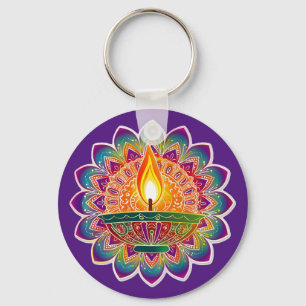 Llavero Texto personalizado Hermoso Diwali