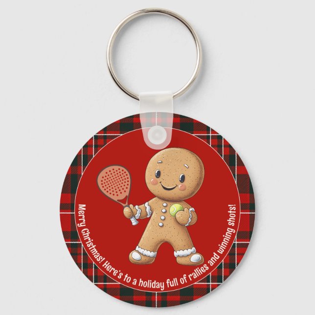 Llavero 🎾 texto 🎄 Personalizado, Padel Powered Navidades (Anverso)