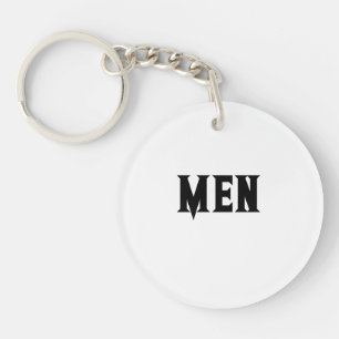 Llavero Texto personalizado para hombres Color negro Texto