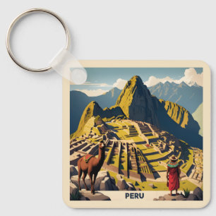 Llavero Texto personalizado Perú Machu Picchu