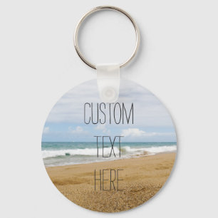 Llavero Texto personalizado   Playa tranquila