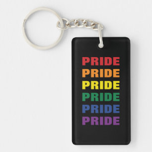 Llavero Texto repetido del Personalizable del Orgullo Gay 