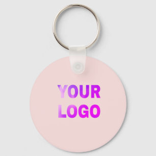 Llavero texto simple mínimo agregue su logotipo/diseño aqu