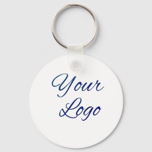 Llavero texto simple mínimo agregue su logotipo/diseño aqu