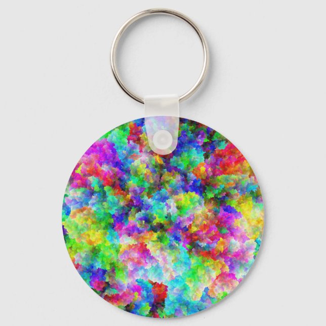 Llavero Textura abstracta de corteza colorida (Anverso)