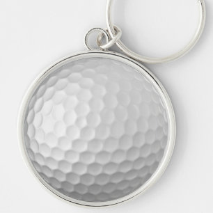 Llavero Textura de Bola de Golf Blanca con Hoyuelos