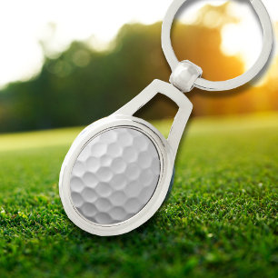 Llavero Textura de Bola de Golf Blanca con Hoyuelos