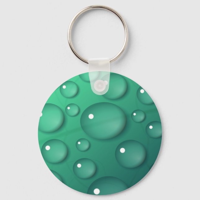 Llavero Textura de lluvia verde azulada (Anverso)
