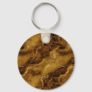Llavero Textura de mármol marrón dorado