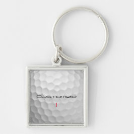 Llavero Textura de pelota de golf blanca con hoyuelos Nomb