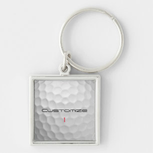 Llavero Textura de pelota de golf blanca con hoyuelos Nomb