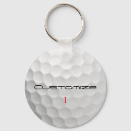 Llavero Textura de pelota de golf blanca con hoyuelos Nomb