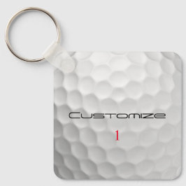 Llavero Textura de pelota de golf blanca con hoyuelos Nomb