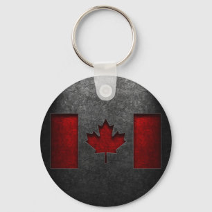 Llavero Textura de piedra de la bandera de Canadá