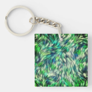 Llavero Textura de tela Diseño de Piel Verde-68745