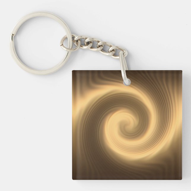 Llavero Textura espiral de oro (Frente)