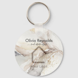 Llavero Textura moderna de mármol Minimalista Superposició