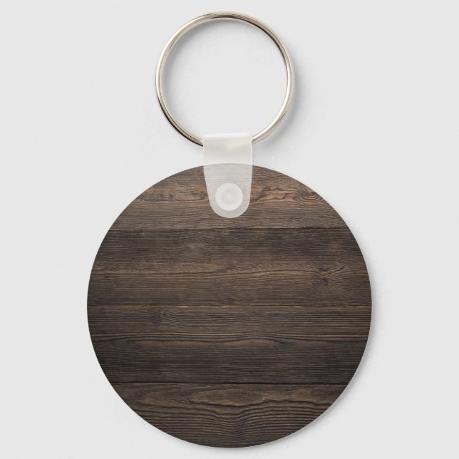 Llavero Textura Rustic Dark Brown WOOD LOOK (Anverso)